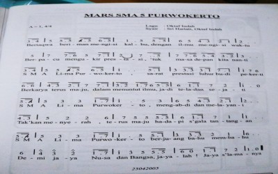 MENGENAL MARS SEKOLAH “MARS SMA 5 PURWOKERTO”